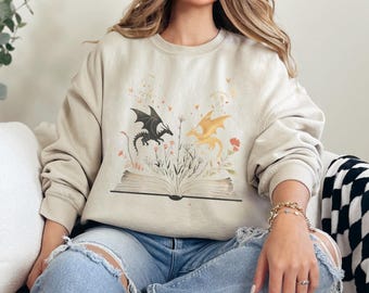 Maglione Violet Sorrengail, merchandise di Fourth Wing per gli appassionati di fantasy, regalo ideale per i topi di biblioteca e gli ammiratori di Tairn