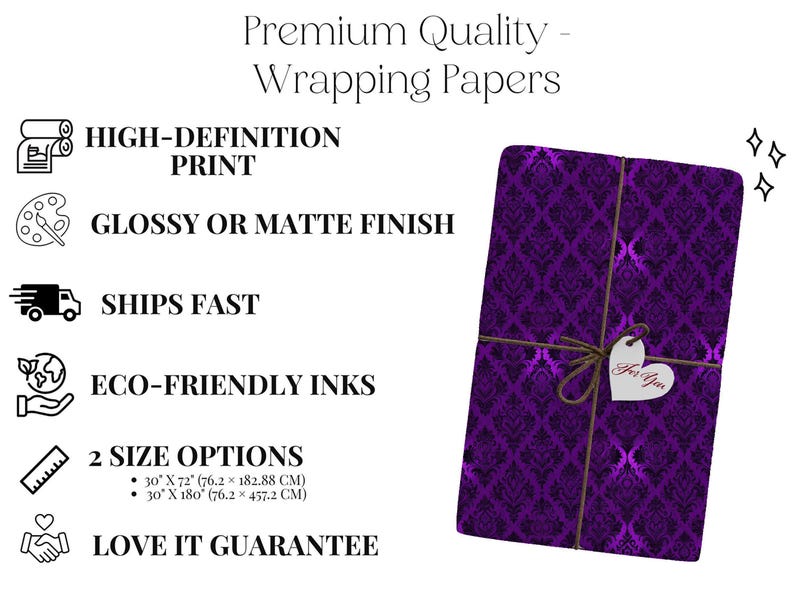 Premium quality gift wrapping paper, high definition print wrapping paper, eco-friendly inks wrapping paper, ships fast