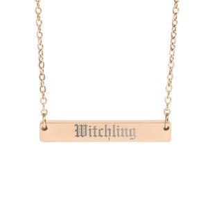 Witchling necklace, gothic jewelry, witchy aesthetic, spooky jewelry, occult charm, halloween accessory, gift for witches