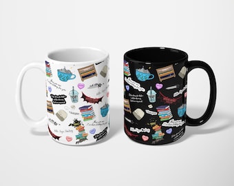 Booktok Series Mug, romance and Bat Boys Mug, A Court of Thorns and Roses Gift, Booktok Fan Art, Maas Merch, Bookish Gift for Reader