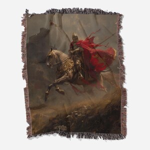 a painting of a man riding a horse