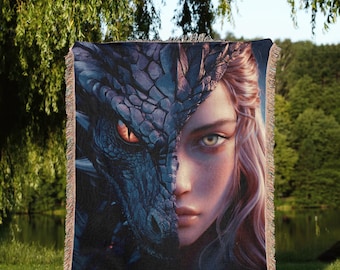 Coperta tessuta della quarta ala Violet Sorrengail Dragon Rider Throw Basgiath War College Fantasy Bookish Gift per lettori di Romantasy