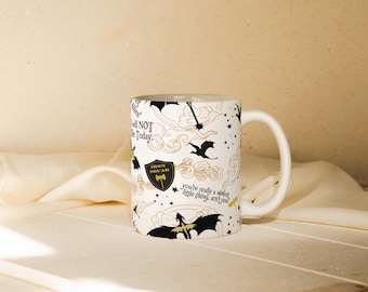 Vierter Flügel Becher Bücherwurm Drache Becher Romantasy Becher Xaden Riorson Fan Geschenk für Frau Freundin Niedliche Bücherwurm Tasse für Buchliebhaber