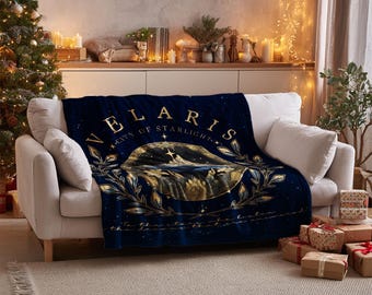 ACOTAR Velaris Blanket Night Court Bookish Gift, Sarah J Maas Blanket, Rhysand and Feyre Blanket, City of Starlight Book Lover Gift