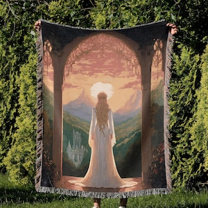 TOG Woven Blanket Literary Fandom Gift fairycore Merch Fantasy Reader Gift Bookish Decor Fireheart Tapestry Book Lover Gift