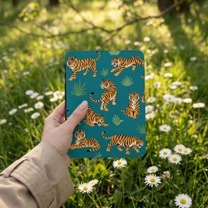 Jungle Tiger Kindle Case, Wild Reader Gift, Book Lover Gift, Cute Bookish E-reader Case, Animal Print Kindle Sleeve