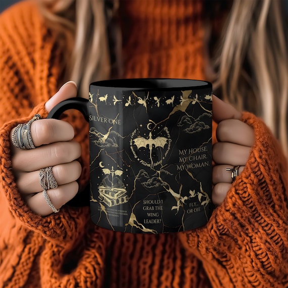 Fourth Wing Mug Bookish Dragon Mug Romantasy Mug for Xaden Riorson Fans BookTok Mug Gift for Wife Cute Bookish Mug Book Lover Gift