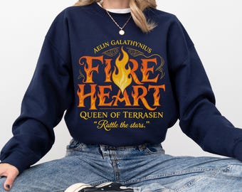 Camiseta Aelin Galathynius Fireheart Rainha de Terrasen Trono de Vidro Sarah J Maas Produtos Rattle the Stars SJM Bookish Gift Tee