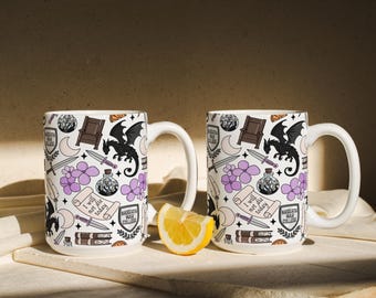 Vierter Flügel Becher Bücherwurm Drache Becher Romantasy Becher Xaden Riorson Fan Booktok Becher Geschenk für Frau Niedliches Bücherwurm Geschenk für Leser Geschenk für Frau