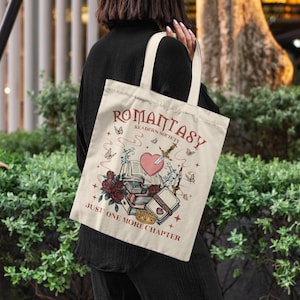 Tote Bag Book Lover Gift Reader Gift Book Gift Booktok Merch Dark Romance Bookworm Gifts Acotar Gifts for Her Bookish Fantasy