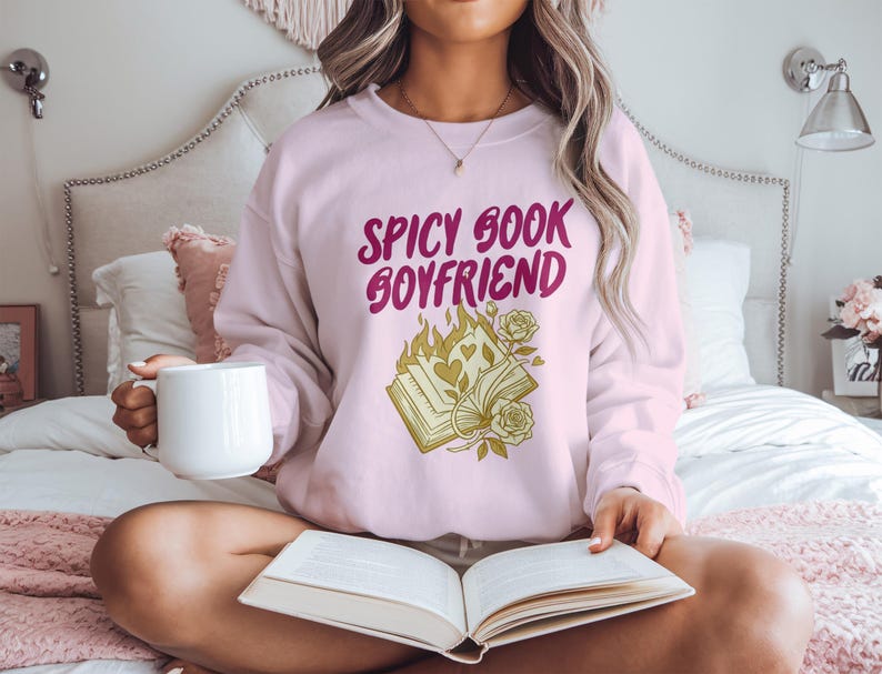 Spicy Book Boyfriend, Book Lover, Bookworm, Dark Romance Reader, Booktok Fan, Reading Books On Fire, Bookish Gift, Romance Novel