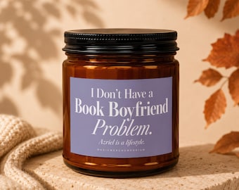Azriel themed candle funny bookish gift scented soy reader night court sarah j maas acotar series book club feyre