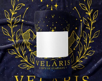 Velaris Night Court Blanket, City of Starlight, ACOTAR Blanket, Book Lover Gift, Sarah J Maas Merch, Bookish Blanket, Romantic Fantasy
