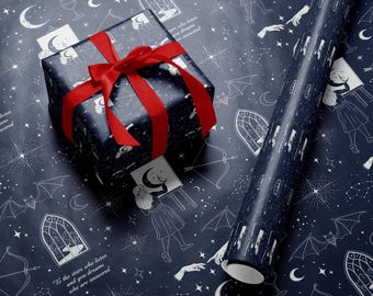To The Stars Wrapping Paper ACOTAR Gift Wrap Sarah J Maas Velaris Wrapping Paper Roll Luxury Bookish Gift Wrap For Book Lovers Booktok