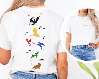 Camiseta "Cuarta Ala del Vuelo del Dragón", de Xaden Riorson. Merchandising de libros de fantasía vibrante para amantes de los dragones. Un regalo único.