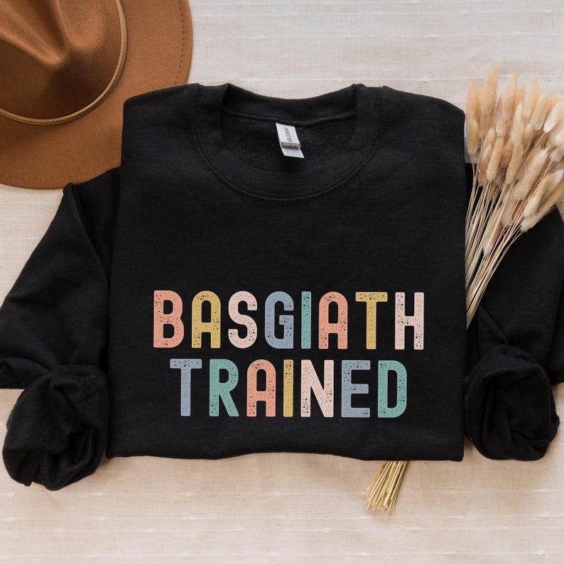 Basgiath Trained Sweatshirt, Fourth Wing Merch, Fantasy Bookish Cozy Pullover for Book Lovers Violet Sorrengail Onyx Storm Perfect Gift image 5