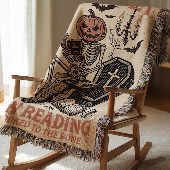 Cozy Book Lover Gift Fall Throw Blanket Couch for Reading Nook Decor Bookish Blanket and Dragon Blanket Housewarming Gift for Her
