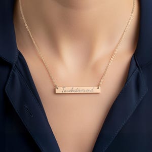 Collar con barra "Hasta el fin" de la colección Trono de Cristal. Joyería. Regalo para amantes de los libros. Aelin Galathynius Corazón de Fuego. Oro, plata, oro rosa. Merchandising de BookTok de SJM. imagen 11