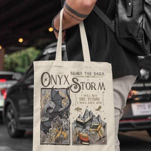 Fourth Wing Tote Bag Xaden Riorson Violet Sorrengail Booktok Gifts for Readers Fourth Wing Merch Onyx Storm Bookish Gifts