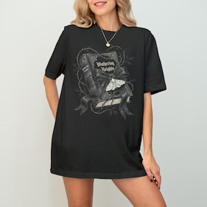 Wuthering Heights T-Shirt Sweatshirt, Emily Bronte, Gothic Literature, Classic Literature, Dark Academia, Book Lover Gift, Gothic Decor Black