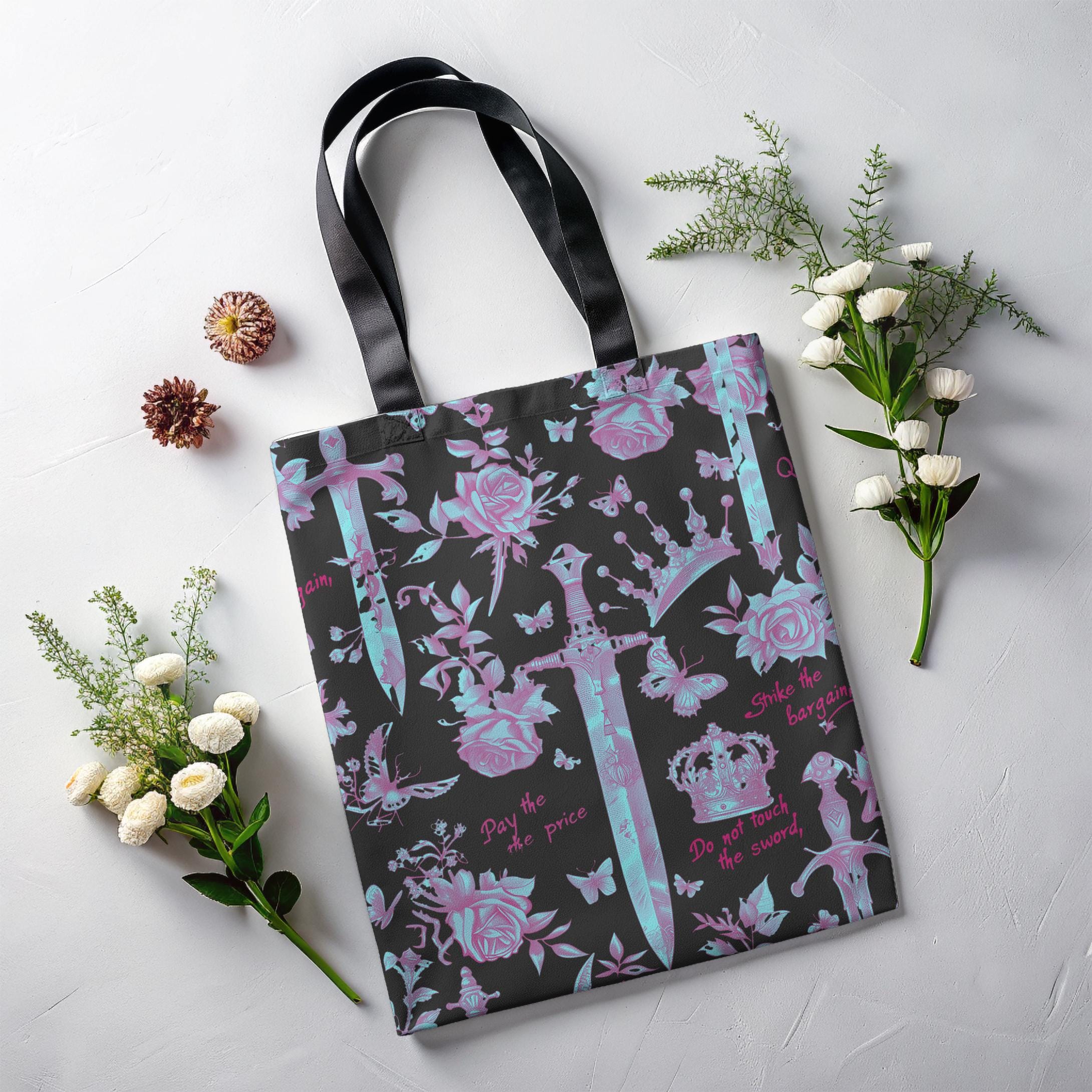 Quicksilver Book Bag Dark Romance Callie Hart Tote Gothic Bookish Accessory for Fans Perfect Book Lover Gift