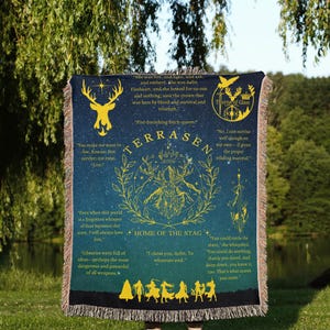 TOG Merch Reading Blanket, Soft TOG Throw Blanket, Perfect Gift for Book Lovers & Aelin and Rowan Fans, Home Decor