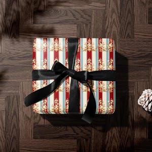 Christmas Gift, Holiday Present, Festive Wrapped Box, Holiday Celebration, Decorative Festive Package, Elegant Gift Wrapping