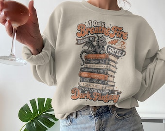 Dark Fantasy Reader T-shirt, Bookish Dragon Shirt, Quicksilver Book Fan, Fae Brimstone Book Merch, Callie Hart Kingfisher Series Fan Gift