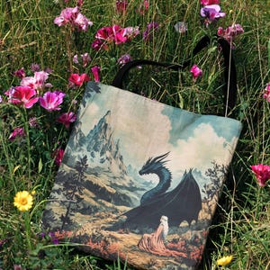 Torba Manon & Abraxos TOG Merch Romantyczny prezent dla miłośników książek Wyvern Dark Academia Torba Abraxos Tote Maas Inspired Bag
