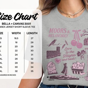 Koszulka z nadrukiem „Wichrowe Wzgórza”, Emily Bronte, Literatura gotycka, Literatura klasyczna, Mroczna akademia, Prezent dla miłośnika książek, Yorkshire Moors zdjęcie 11
