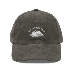 Spread Those Pages Embroidered Book Hat for Fantasy Readers Booktok Merch Smut Lover Gift Romantasy Bookish Aesthetic Cap for Her image 4
