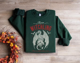 Manon Witchling Sweatshirt Throne of Glass Sarah J Maas Merch Bookish Shirt Fantasy Dragon Top SJM Gift for Readers Dark Academia Clothing