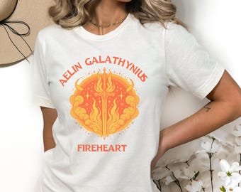 Literacki prezent dla fanów Koszulka Fireheart, odzież z serii TOG, prezent dla fanów Fierce Fantasy