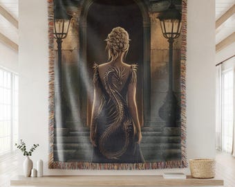 Celaena Sardothien Throne of Glass Blanket Sarah J Maas Aelin Galathynius Rowan Whitethorn Kingdom of Ash Bookish Merch Reader Gift Decor