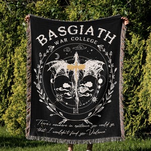 Fourth Wing Blanket, Soft Basgiath War College Throw, Perfect Bookish Gift for Readers, Comfy Reading Blanket image 1