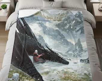 Manta del Trono de Cristal, Merchandising de Sarah J. Maas, Celaena Aelin, Manta Tog, Decoración del hogar para amantes de los libros, Regalo para amantes de los libros, Romance acogedor con el fin que sea