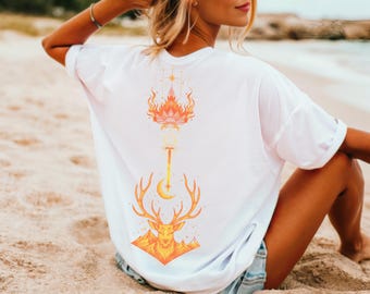 Koszulka TOG Fireheart, koszulka z postacią fairycore, odzież fantasy dla miłośników książek, idealny prezent dla miłośników książek