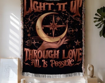 Crescent City Woven Blanket Cozy Bookish Throw Sarah J Maas Inspired Home Decor Reading Blanket Gift for SJM Fans and Fantasy Book Lovers
