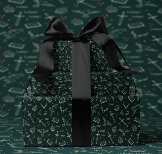 Fireheart Wrapping Paper Throne Of Glass Gift Wrap Sarah J Maas Aelin Galathynius Wrapping Paper Roll Luxury Bookish Gift Wrap For Readers