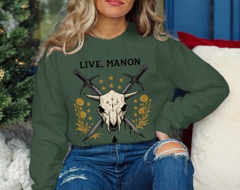 Live Manon Sweatshirt Throne of Glass Sarah J Maas Merch TOG Pullover Bookish Gift Fantasy Reader Shirt BookTok SJM Fan Apparel