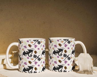 Taza de dragón de fantasía, regalo literario inspirado en Fourth Wing, taza de café romántica de Xaden Riorson para lectores de Booktok y amantes de la fantasía