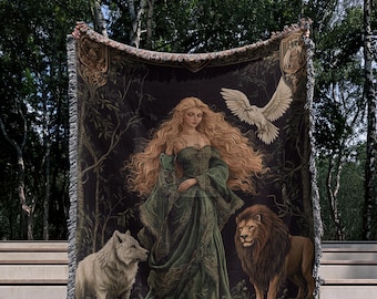 Manta del Trono de Cristal de Aelin Galathynius, regalo de fantasía para amantes de los libros, Crescent City, ACOTAR, Sarah J Maas Bookish Merch, manta acogedora