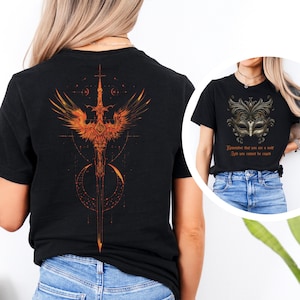 Booktok Nesta Archeron Shirt, &quot;Wolf and Cannot Be Caged&quot; Quote Tee, Book Lover Gift