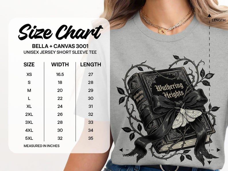 Wuthering Heights T-Shirt Sweatshirt, Emily Bronte, Gothic Literature, Classic Literature, Dark Academia, Book Lover Gift, Gothic Decor image 9
