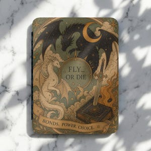 Fourth Wing Kindle-fodral Bokinspirerad Dragon Rider Kindle Paperwhite-omslag Rebecca Yarros Romantasy Merch Xaden Riorson Onyx Iron Flame Gåva