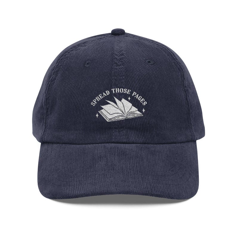 Spread Those Pages Embroidered Book Hat for Fantasy Readers Booktok Merch Smut Lover Gift Romantasy Bookish Aesthetic Cap for Her image 3