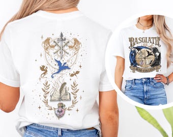 Vierter Flügel Basgiath Krieg College Shirt Drachen Reiter Fantasie Merch Violet Sorrengail Xaden Riorson Bücherwurm Geschenk für Leser