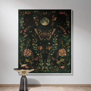 a painting on a wall in a room