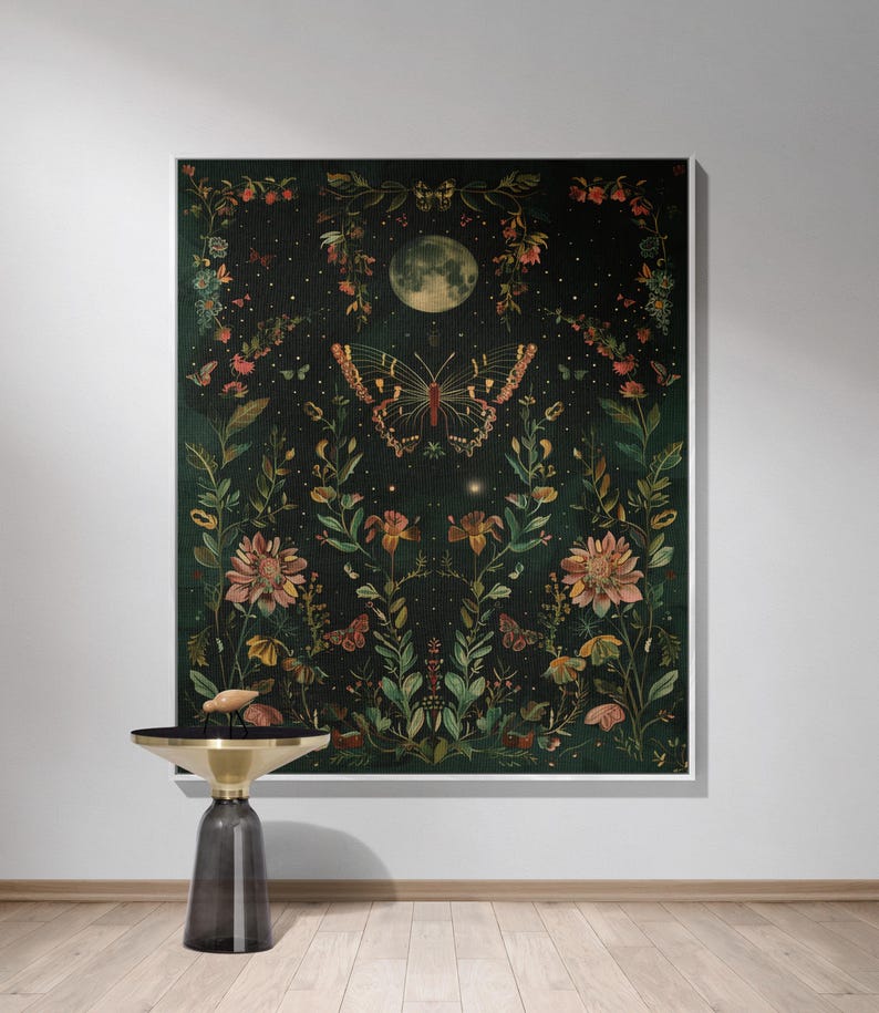 a painting on a wall in a room