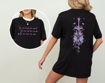 Quicksilver Sword Tee Callie Hart Shirt Fantasy Romance Floral Sword T-Shirt for Bookish Fans of Saeris Fane and Kingfisher Aesthetic